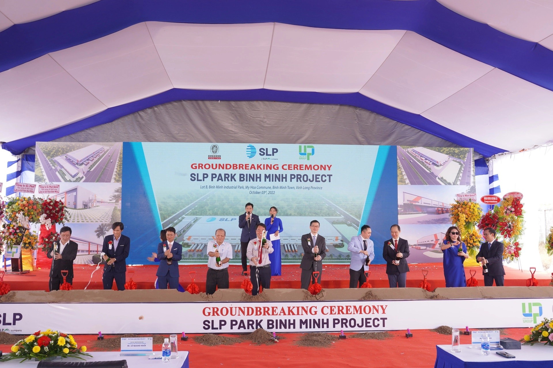 

Vào đầu tháng 10/2022, Công ty SLP Việt Nam cũng long trọng tổ chức Lễ động thổ SLP Park Bình Minh
