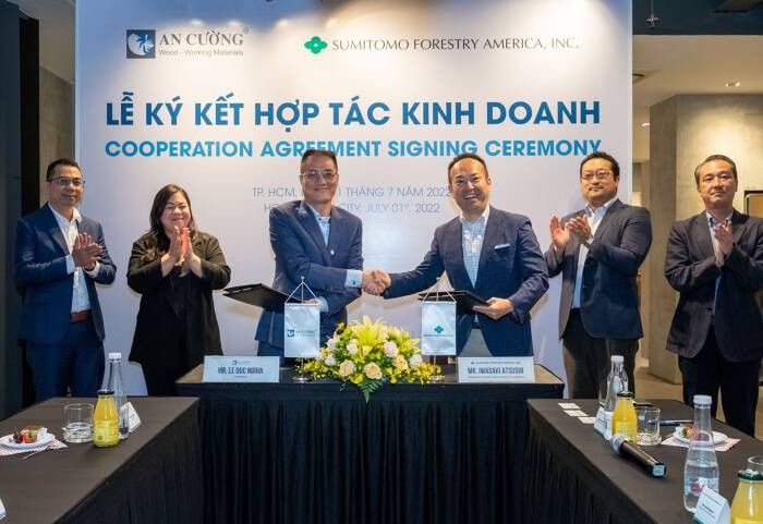 Gỗ An Cường đã ký kết hợp tác thành công với Sumitomo Forestry America trong thương vụ lên đến hàng chục triệu USD, mục tiêu là đưa sản phẩm của An Cường dễ dàng thâm nhập sâu hơn vào thị trường Mỹ