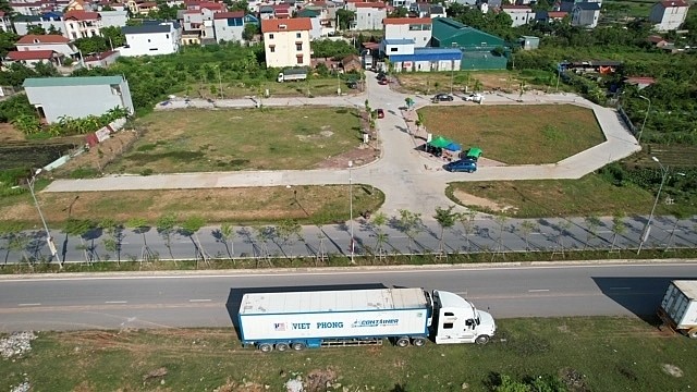 
Khu đấu giá đất tại xã Thanh Lâm, huyện Mê Linh, TP Hà Nội.
