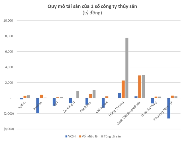 Quy mô tài sản của nhiều "ông lớn" thủy sản một thời ngày càng bị thu hẹp