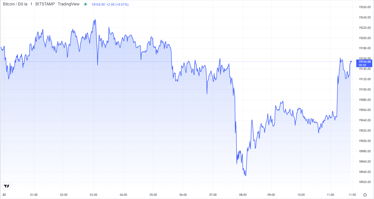 
Diễn biến giá Bitcoin hôm nay. Nguồn TradingView
