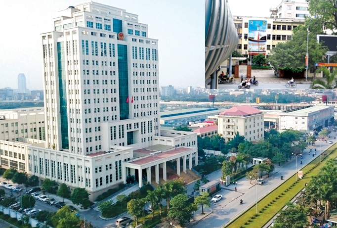
Bộ Tài nguyên Môi trường cũ (số 83 Nguyễn Chí Thanh) và Bộ Tài nguyên Môi trường mới (số 10 Tôn Thất Thuyết).
