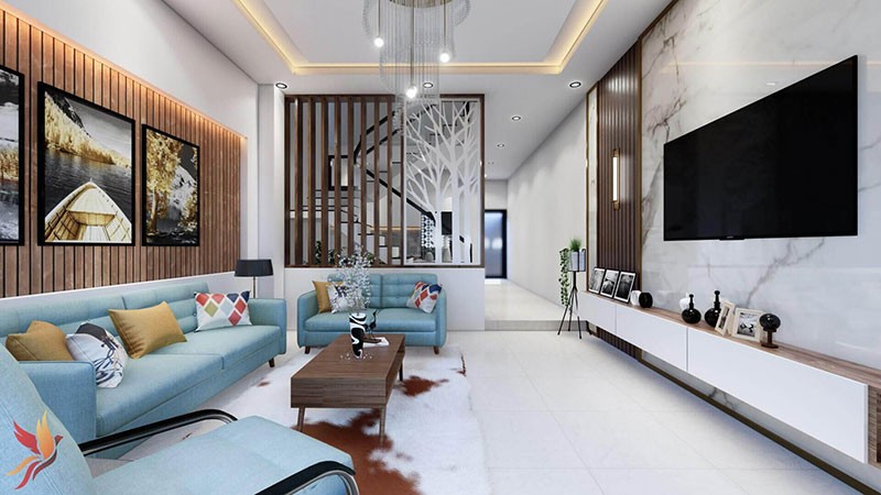 Mẫu trần thạch cao diện tích nhỏ cho nhà ống