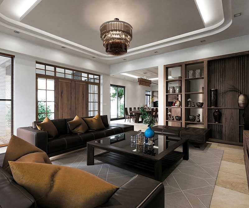 Mẫu trần thạch cao nhỏ với phong cách đơn giản, hiện đại