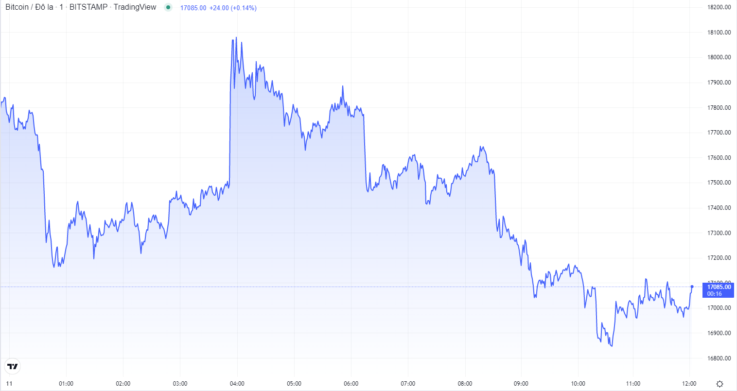 Diễn biến giá Bitcoin hôm nay