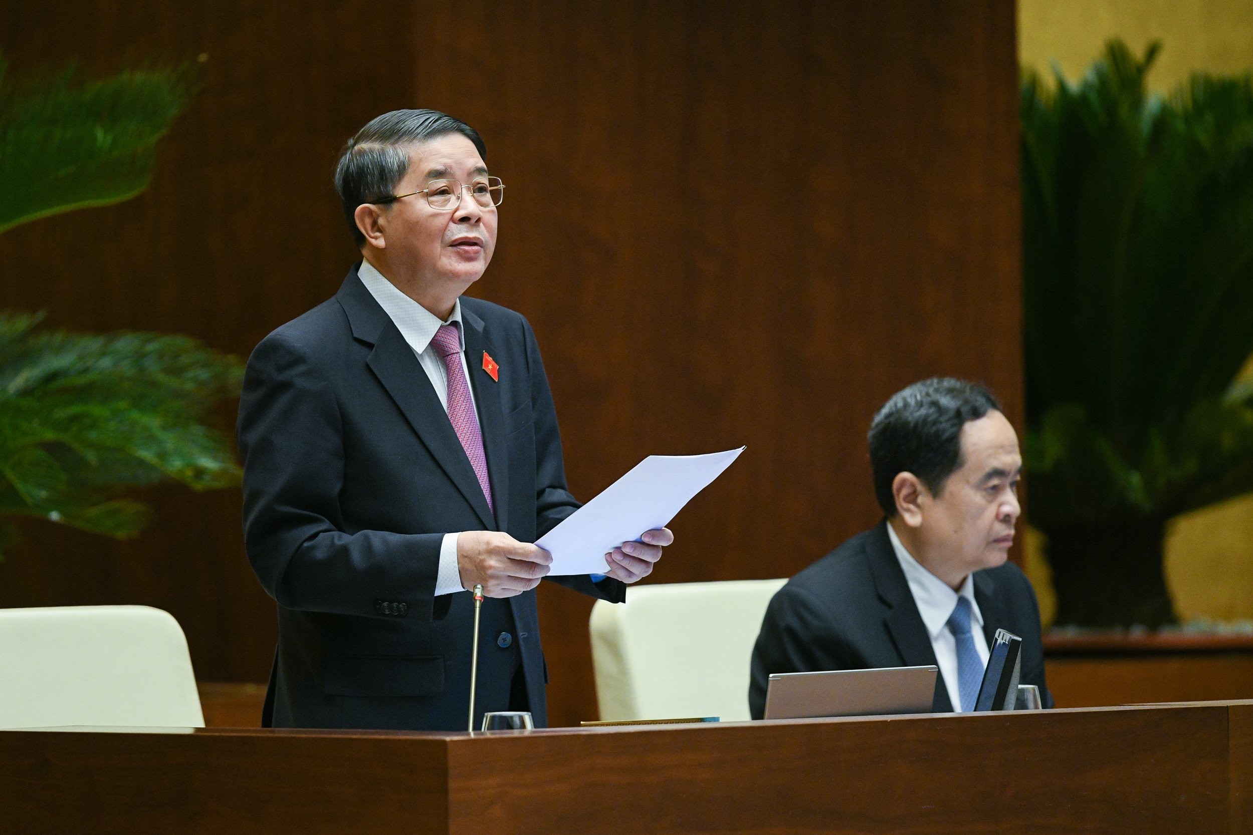 
Phó Chủ tịch Quốc hội Nguyễn Đức Hải phát biểu tại phiên thảo luận sáng nay 14/11.
