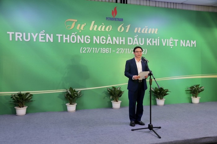 
Tổng Giám đốc Tập đoàn Dầu khí Việt Nam&nbsp;Lê Mạnh Hùng phát biểu
