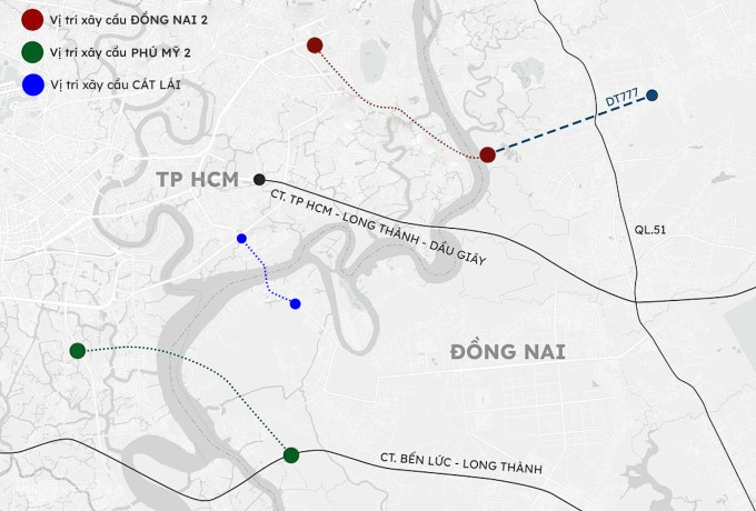 Đề xuất xây 2 cầu kết nối TP Hồ Chí Minh và Đồng Nai - ảnh 1