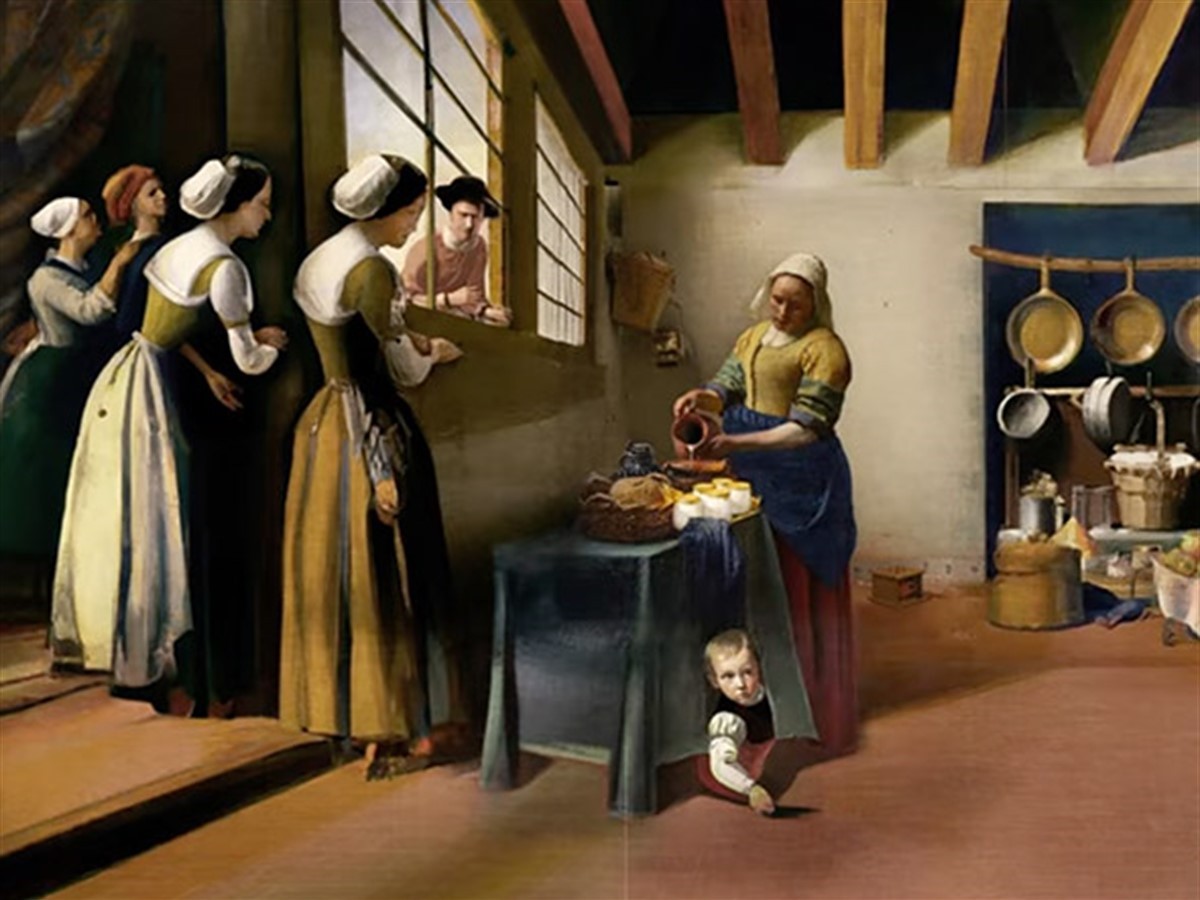 
Bức tranh sơn dầu “The Milkmaid” của Johannes Vermeer&nbsp;
