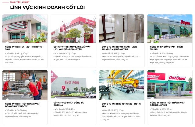 
Lĩnh vực kinh doanh cốt lõi của Đồng Tâm Group
