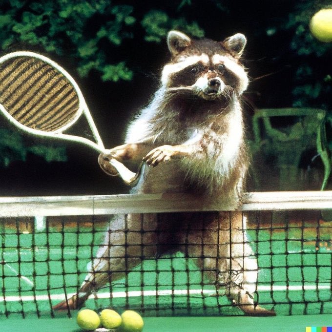 
Nếu gấu mèo kết hợp với tennis Wimbledon những năm 1990, thì kết quả sẽ là…
