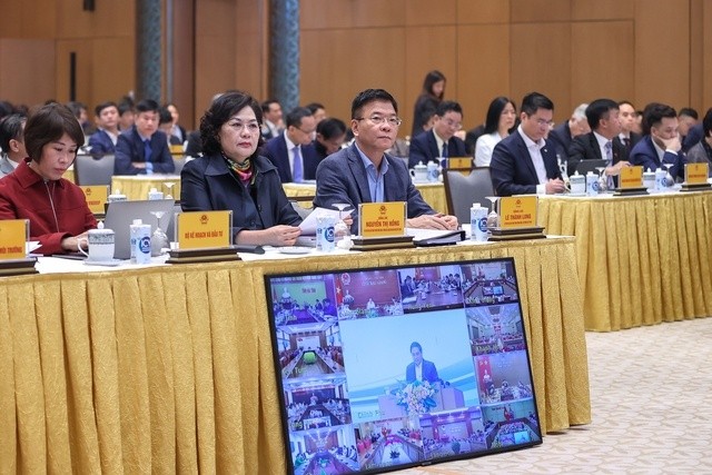 
Thổng đốc Ngân hàng Nhà nước Nguyễn Thị Hồng tham dự Hội nghị. Ảnh VGP.
