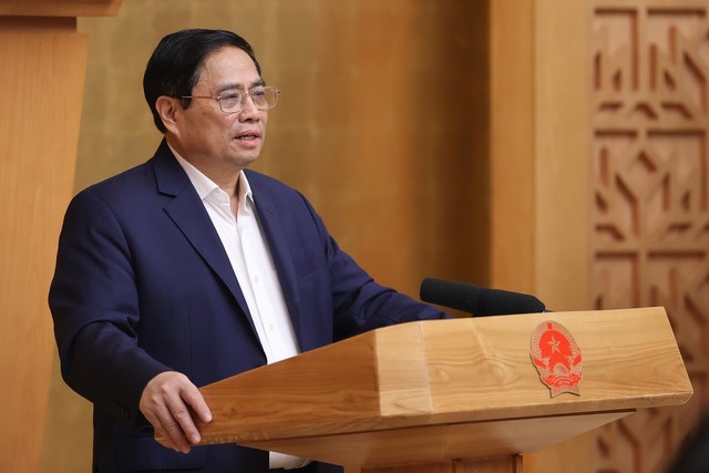 Thủ tướng Phạm Minh Chính chủ trì phiên họp Chính phủ thường kỳ. (Ảnh: VGP/Nhật Bắc)