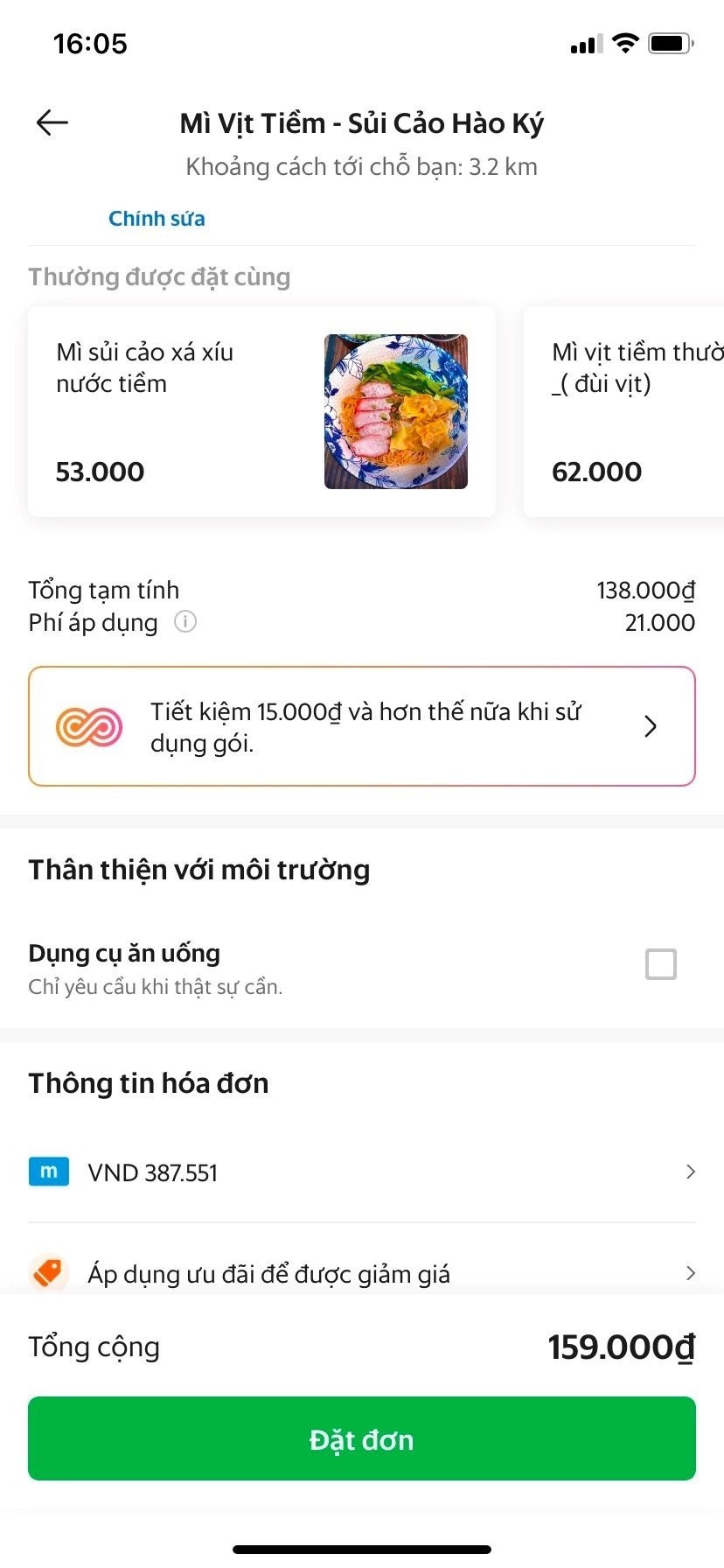 
Ít người chú ý đến nút "thân thiện môi trường" trên app Grab
