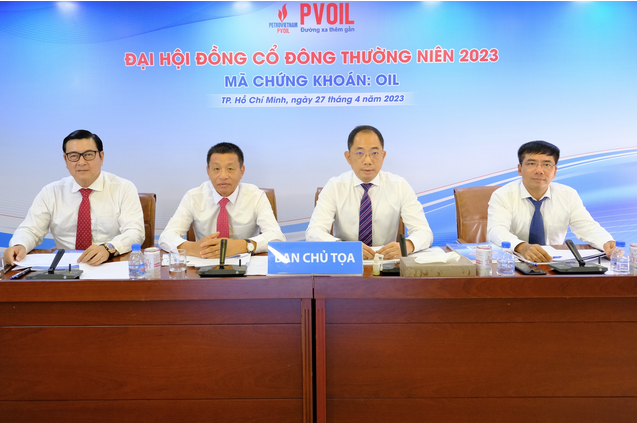
Ngày 27/4/2023, Tổng Công ty Dầu Việt Nam (PVOIL, mã chứng khoán: OIL) đã tiến hành tổ chức Đại hội đồng cổ đông (ĐHĐCĐ) thường niên 2023
