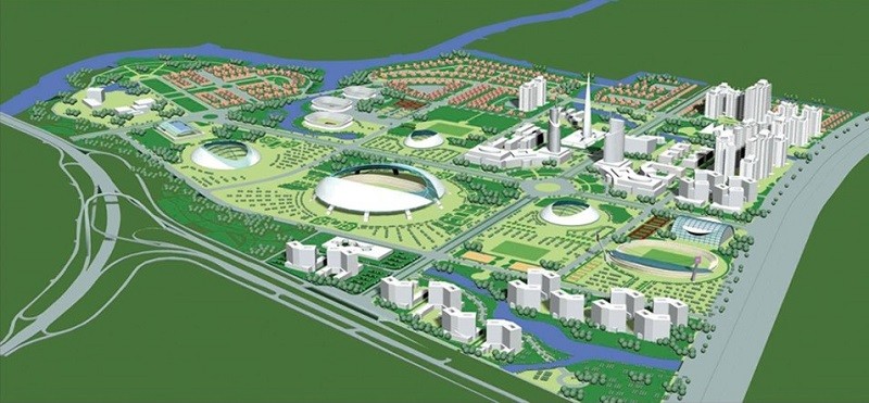 
Phối cảnh dự án&nbsp; Khu liên hợp thể dục thể thao quốc gia Rạch Chiếc (phường An Phú, TP Thủ Đức).
