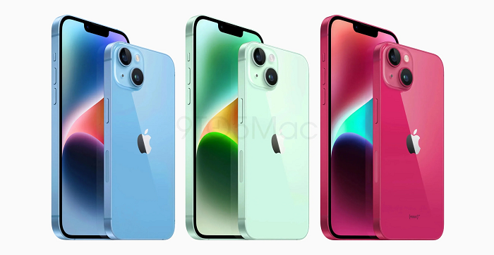 
Ian Zelbo đã cùng 9to5Mac để mô phỏng loạt màu xanh dương, xanh bạc hà và hồng cánh sen dự kiến sẽ có trên iPhone 15&nbsp;
