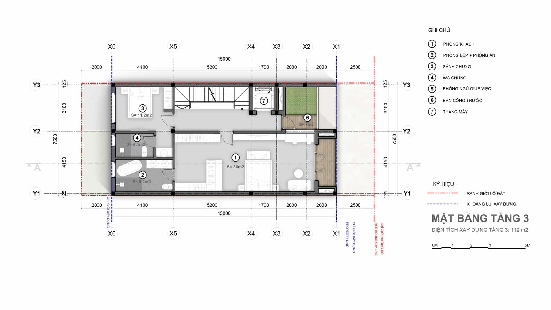 
Mặt bằng tầng 3 nhà phố thương mại - Townhouse tại Sunneva Island
