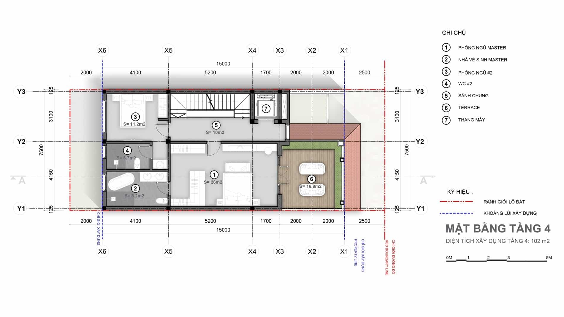 
Mặt bằng tầng 4 nhà phố thương mại - Townhouse tại Sunneva Island
