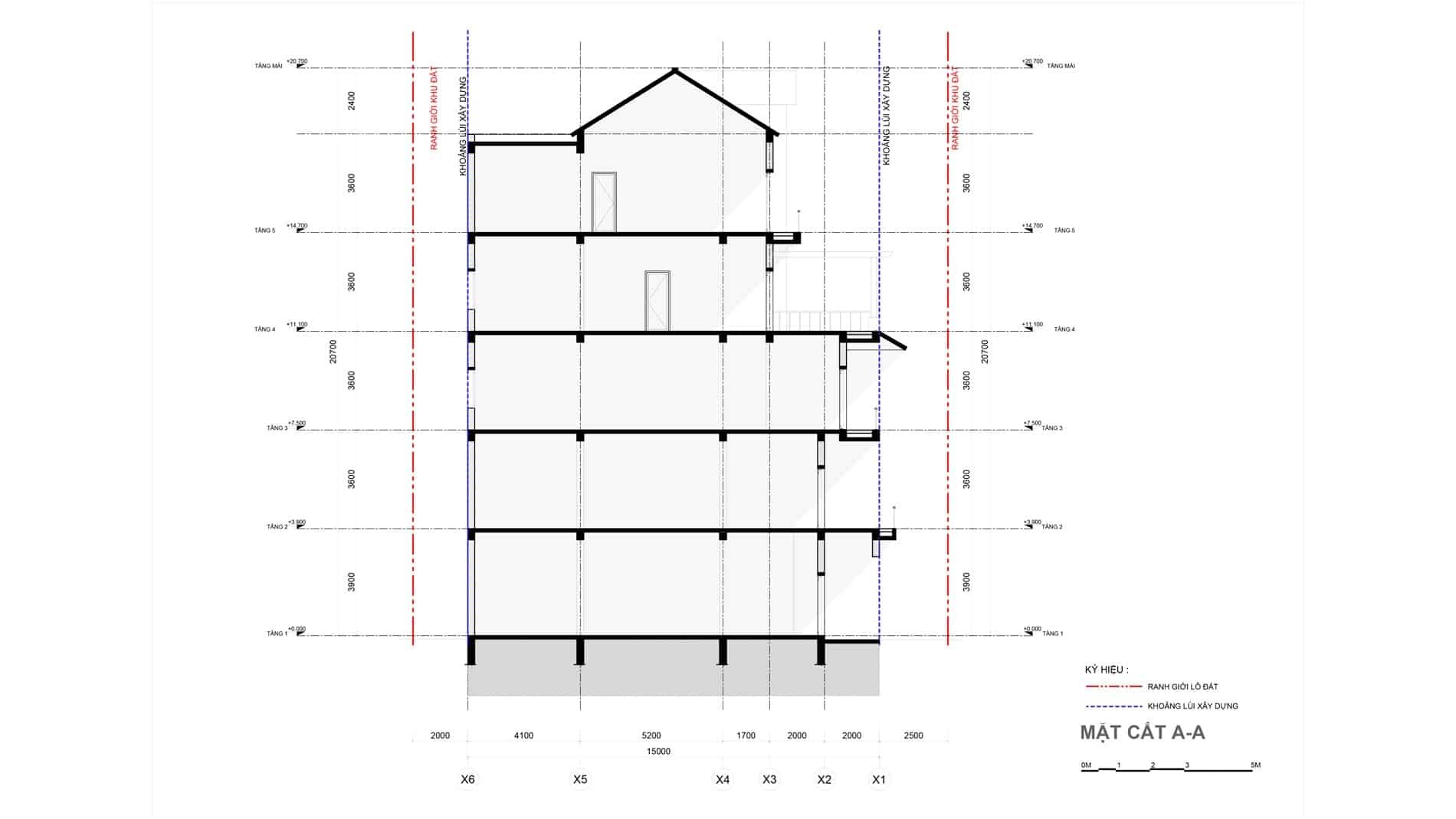 
Mặt cắt đứng nhà phố thương mại - Townhouse tại Sunneva Island
