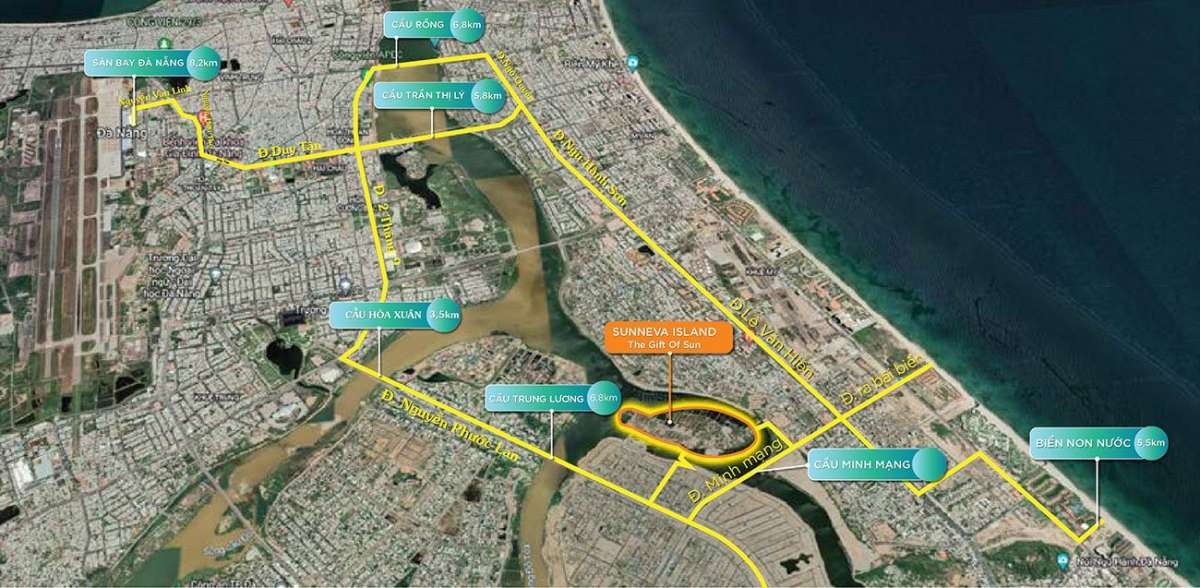
Vị trí dự án Sunneva Island tại Đà Nẵng
