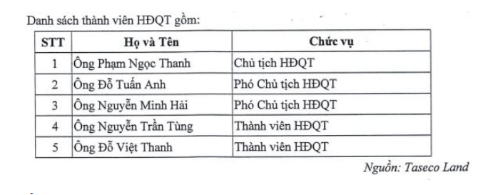 
Đối với cơ cấu sở hữu hiện nay, toàn bộ cổ đông của Taseco Land đều là nhà đầu tư trong nước
