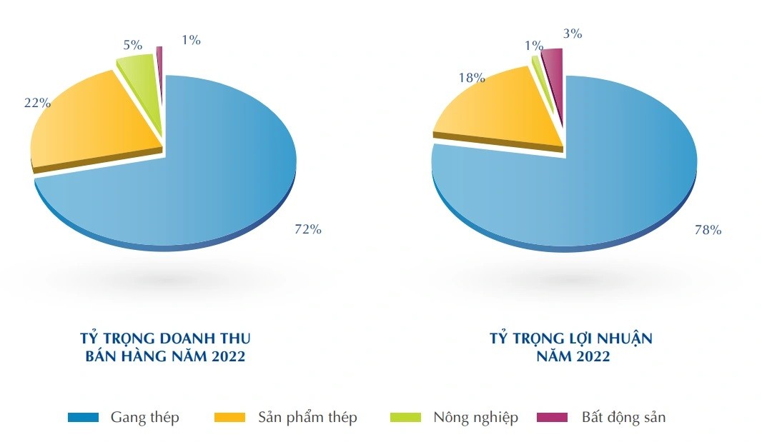 


Năm 2022, bất động sản đóng góp tỷ trọng nhỏ trong cơ cấu doanh thu, lợi nhuận Hòa Phát
