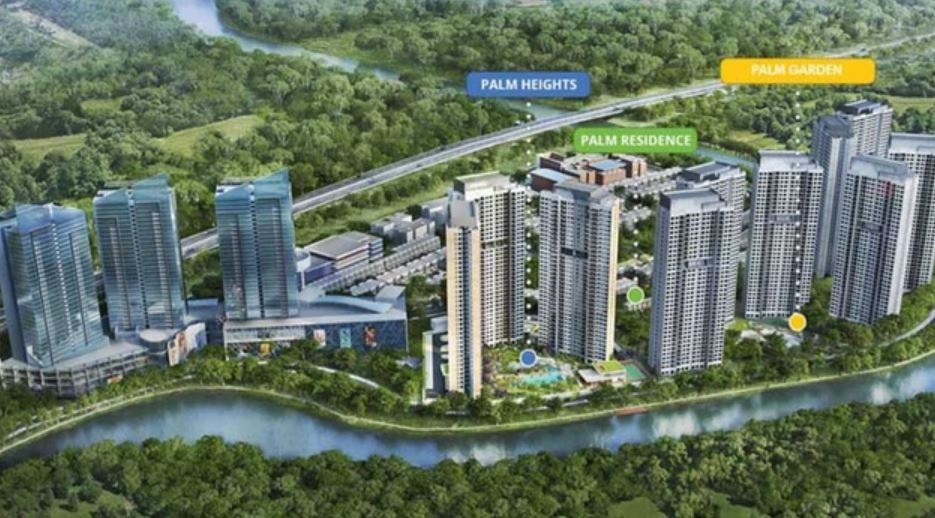 
Phối cảnh tổng thể Palm City của liên doanh Keppel Land - Tiến Phước - Trần Thái.

