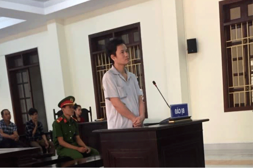 Bị cáo Đỗ Hữu Nhã trong phiên tòa xét xử