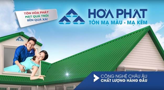 
Năm 2018, Hòa Phát đẩy mạnh thị trường miền Nam bằng việc xây dựng chiến lược quảng cáo với TVC có sự tham gia của cặp đôi diễn viên nổi tiếng Thanh Thúy – Đức Thịnh
