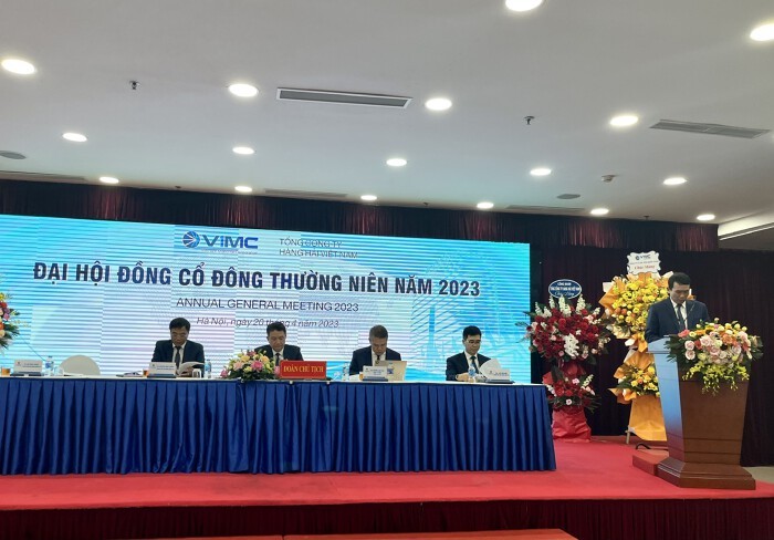 
Sáng ngày 20/4/2023, Tổng công ty Hàng hải Việt Nam (VIMC - Mã chứng khoán: MVN) đã tiến hành tổ chức đại hội đồng cổ đông (ĐHĐCĐ) thường niên 2023
