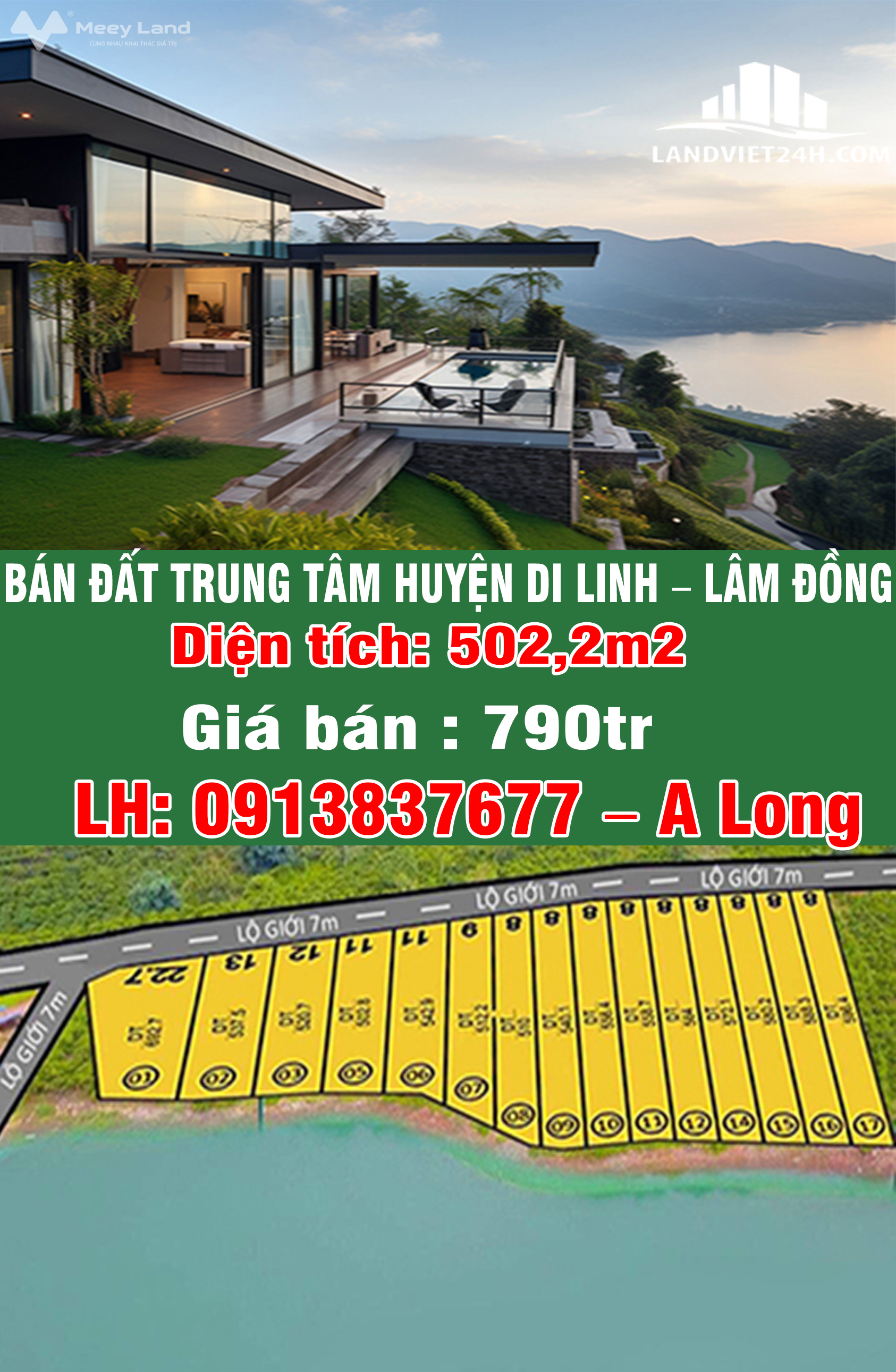Chính chủ bán đất trung tâm huyện Di Linh, Lâm Đồng-01