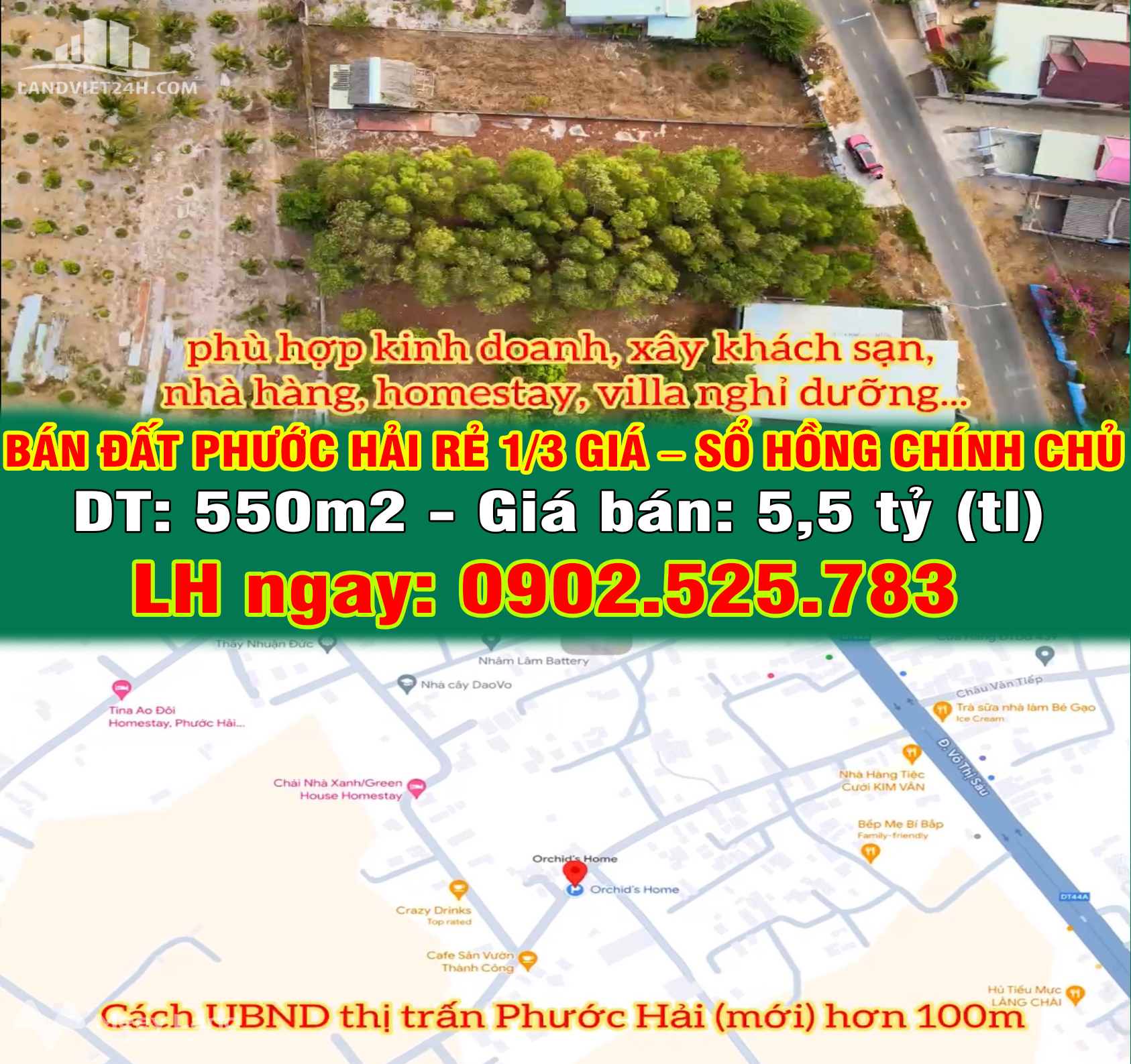 Bán đất Phước Hải rẻ 1/3 giá sổ hồng chính chủ-01