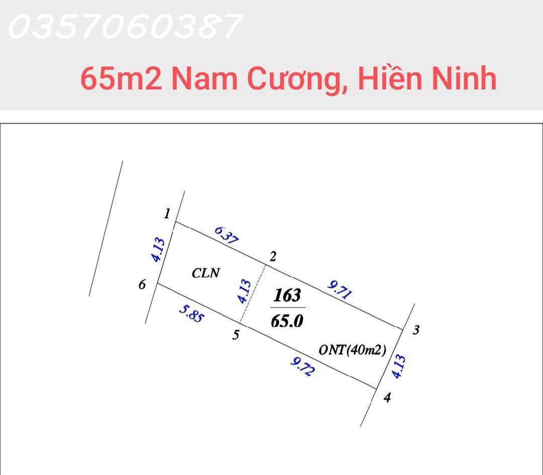 Bán đất diện tích 65m2 Nam Cương, Hiền Ninh, Sóc Sơn cách sân bay Nội Bài 3km giá đầu tư-01